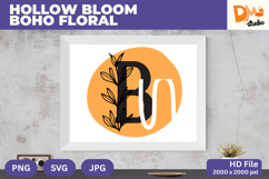 Hollow Bloom Boho Floral Monogram Product Image 1