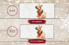 Watercolor Christmas Horse Mug, Christmas Animals Mug Design Product Image 2