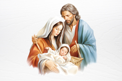 Christmas Nativity Watercolor Clipart PNG Product Image 2