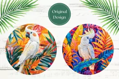 Cockatoo Car Coaster PNG, Tropical Car Coaster Designs Product Image 2
