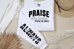 Praise the lord Sleeve SVG PNG, psalm 106:1 always SVG Product Image 2