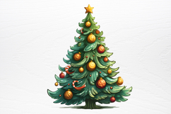 Watercolor Christmas Tree Sublimation Product Image 2