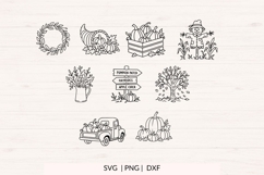 Fall SVG Bundle | 18 Hand Drawn Autumn Designs Product Image 2