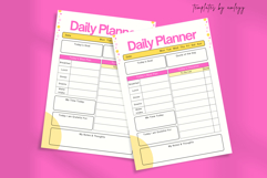 Aesthetic Daily Planner Canva Template Editable Daily Product Image 2