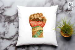 African Tribal Raised Fist Illustration Clipart PNG Product Image 3