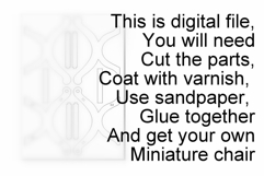 Miniature tabouret digital file baroque dollhouse furniture Product Image 2