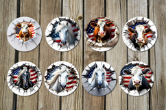 Horse &amp; wall | Round earring Sublimation design bundle Product Image 2