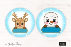 Blue Custom Cute Christmas Ornament PNG Product Image 2