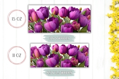 Purple Tulips Mug Wrap, Floral Mug, Spring Mug Design Product Image 2