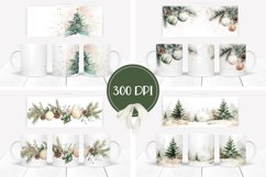 Watercolor Christmas Mug Design, Winter Mug Sublimation Product Image 2