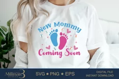 Gender Reveal Shirts|New Mommy Svg|New Mommy Coming Soon Product Image 2