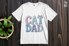 Cute Cat Dad Typography Furry Letters Text Clipart PNG Product Image 2