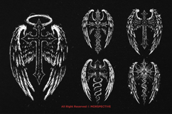 10 Bundle Dark Art Cross Wing Angel Symbol Faith Resurrecti Product Image 3