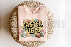 Cartoon Easter Vibes Design With Bunny Basket And Decorated Product Image 2