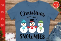 Christmas With My Snowmies Svg, Christmas Snowmies Svg Product Image 3