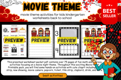 Movie theme worksheets Printable and activities for kids Product Image 1
