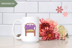 Hand Drawn Garden Chair Illustration, Cartoon Garden Chair Product Image 2