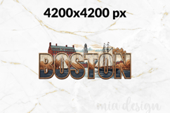 Boston Massachusetts PNG, Vintage Sailing Harbor Sublimation Product Image 2