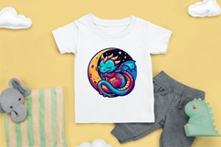Cute Sleeping Dragon on Crescent Moon Product Image 2