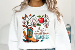 Just a small town Teacher Svg Design | Shirt Svg Product Image 2