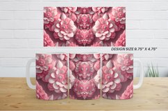 3d Pink Flower Illustration mug wrap | Mug sublimation desig Product Image 4