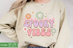 Spooky Vibes SVG, Spooky Season SVG, Retro Halloween SVG Product Image 2