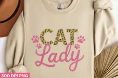 Cat Lady PNG, Cat Mom Sublimation PNG Product Image 3