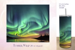 Northern lights Tumbler Wrap Sublimation Product Image 1
