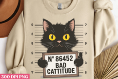 No. 86452 Bad Cattitude PNG, Funny Cat Sublimation Product Image 3