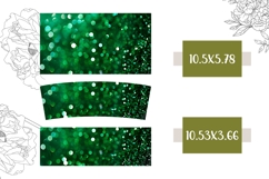 Green Tumbler Wrap Design, Glitter 40 Oz Tumbler Template Product Image 2