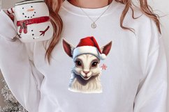 Christmas Farm Animal Peeking Clipart Sublimation Product Image 2