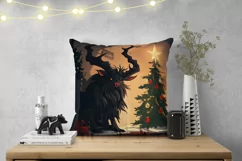 Spooky Christmas Pillowcase PNG, Winter Village Pillow Case Product Image 2