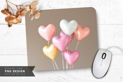 Heart Balloon Pastel Mouse Pad PNG Design Product Image 1