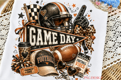Game Day Football PNG, Football Mom Sublimation, Leopard Bow Product Image 2