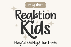 Reaktion Kids Fonts | Cute Kids Font Bundle | Playful Font Product Image 2