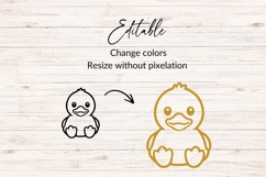 Cute Baby Duck SVG Product Image 2
