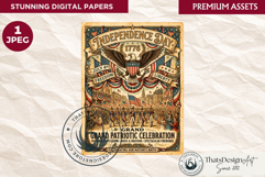 Patriotic Vintage 4th of July Junk Journal digital paper Product Image 1