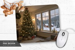 Cozy Christmas Living Room Winter Wonderland Mouse Pad PNG Product Image 1