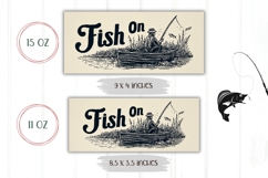 Fish On Mug Design, Fishing Mug PNG, Fisherman Mug Template Product Image 2