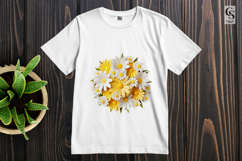 Yellow and White Daisy Flower Clipart Sublimation PNG Product Image 2