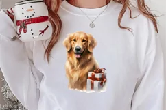 Pets Love Christmas Watercolor Clipart, Christmas PNG Product Image 2