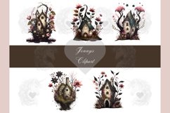 Floral Fairy House Clipart Png Bundle Product Image 2