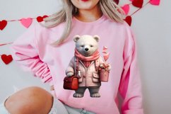 Valentines Day Bear Sublimation Clipart, Valentines Day PNG Product Image 2