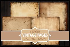 4 Vintage Abstract Digital Papers I Junk Journal Pages Product Image 1