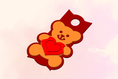 Bear with a Heart, 40 OZ Tumbler, STL File for 3D Printing Product Image 2