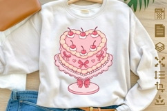 Valentine Cake PNG SVG Bundle, Pink Cake Clipart, Heart Cake Product Image 2