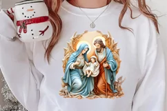 Christmas Nativity Watercolor Clipart, Christmas PNG Product Image 2