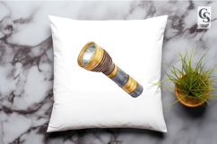 Watercolor Flashlight Clipart PNG Product Image 3