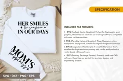 Her Smiles the SVG - Mother's Day Sleeve T shirt Design Product Image 2