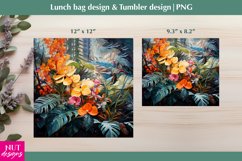 Tropic flowers Lunch bag design, Tropic summer sublimation Product Image 2